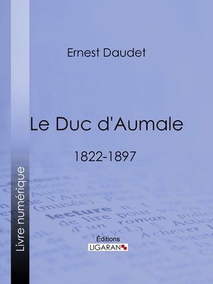 cover image of Le Duc d'Aumale